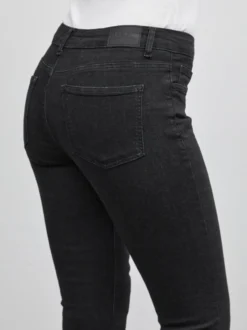 PULZ Jeans Damen Jeans PZJOY Hohe Taille in grau denim