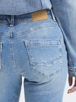 PULZ Jeans Damen Jeans PZKAROLINA Hohe Taille in blau