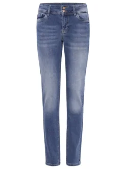 PULZ Jeans Damen Jeans PZSUZY Hohe Taille in medium stone denim