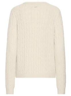 PULZ Jeans Damen Strickjacke PZSTEFFI in beige