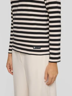 RABE Damen Langarmshirt in beige schwarz