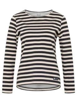 RABE Damen Langarmshirt in beige schwarz