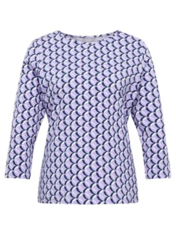 RABE Damen Langarmshirt in lila mehrfarbig