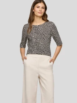 RABE Damen Langarmshirt in schwarz weiß