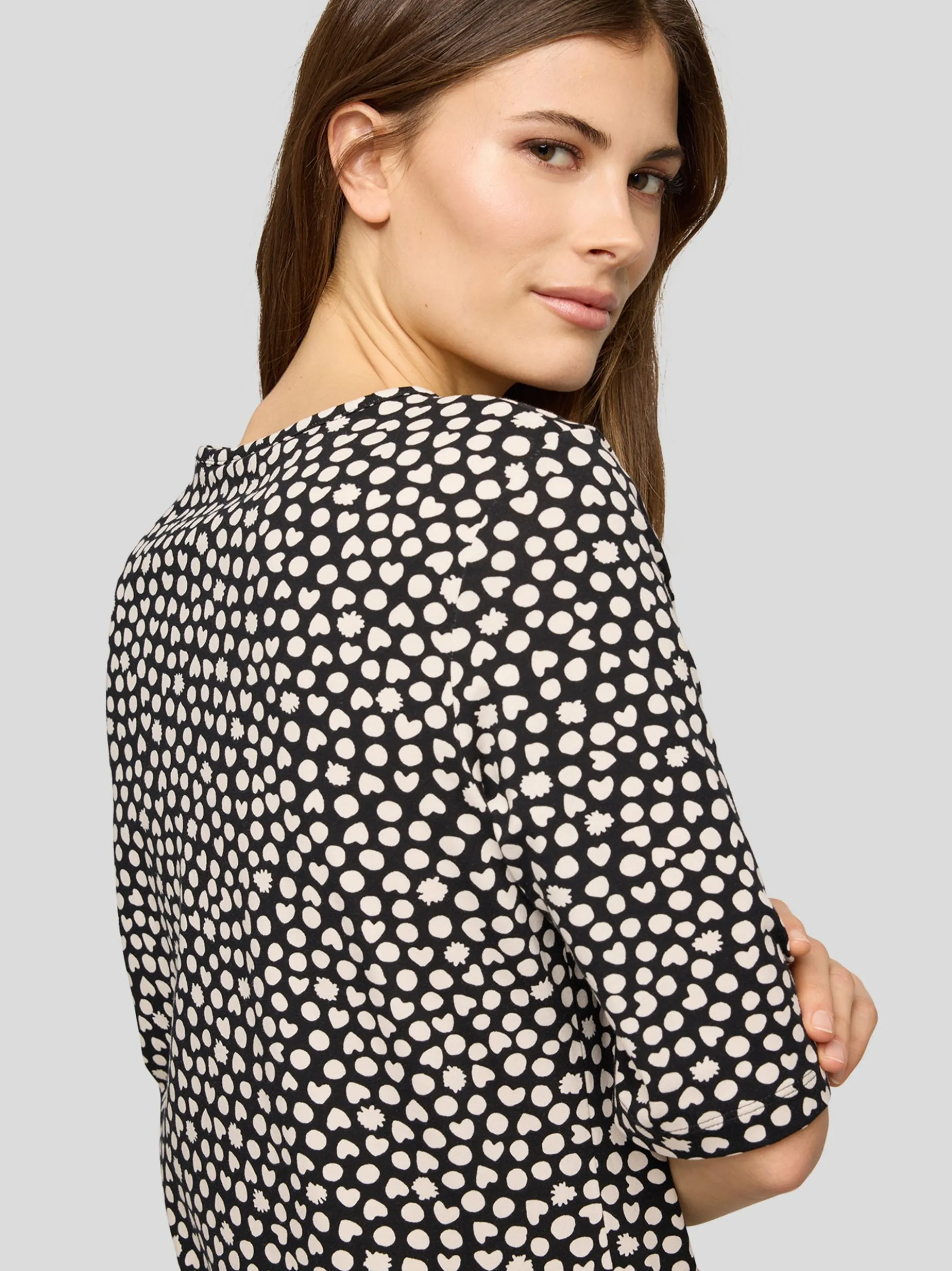 RABE Damen Langarmshirt in schwarz weiß