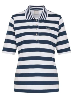 RABE Damen Poloshirt in blau weiß