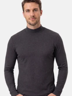 Ragman Herren Langarmshirt im 3er-Pack in grau