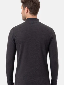 Ragman Herren Langarmshirts im 2er-Pack in grau