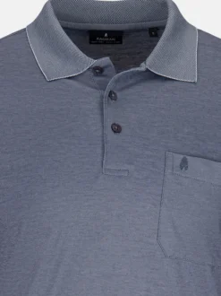 Ragman Herren Poloshirt im 2er-Pack in blue stone
