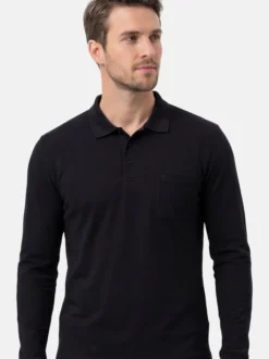 Ragman Herren Poloshirts im 3er-Pack in schwarz