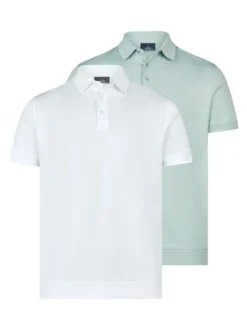 Ragman Herren Poloshirts im 2er-Pack in mehrfarbig