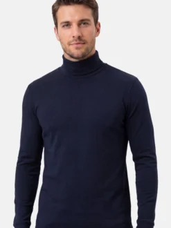 Ragman Herren Rollkragenshirts im 3er-Pack in blau