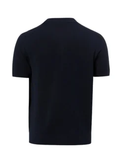 Ragman Herren Strickshirt in marine - Ärmel: kurzarm