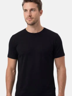 Ragman Herren Unterhemden im 4er-Pack in schwarz