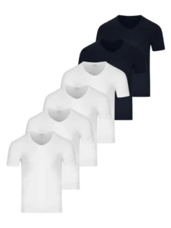 Ragman Herren Unterhemden im 6er-Pack in hellblau