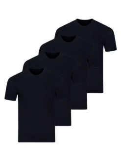 Ragman Herren Unterhemden im 4er-Pack in blau