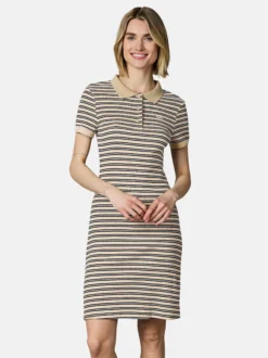 Ragwear Damen A-Linien-Kleid - Colaro Stripes Dress YOUMODO in sand