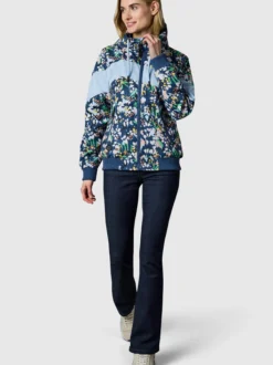 Ragwear Damen Übergangsjacke - Nuggie Block Flower in marine