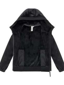 Ragwear Damen Fleecejacke - Cousy Short Bonded in schwarz