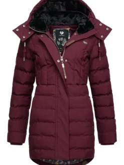 Ragwear Damen Kurzmantel - Ashanta in bordeaux
