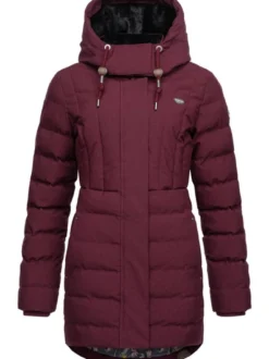 Ragwear Damen Kurzmantel - Ashanta in bordeaux