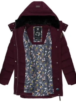 Ragwear Damen Kurzmantel - Ashanta in bordeaux
