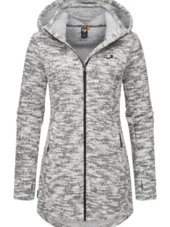 Ragwear Damen Longstrickjacke - Leysha Melange in grau