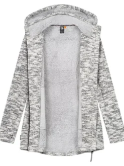Ragwear Damen Longstrickjacke - Leysha Melange in grau