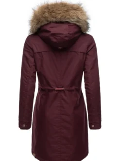 Ragwear Damen Parka - Tawny in bordeaux