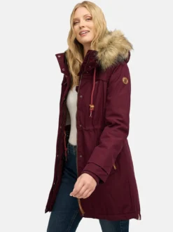 Ragwear Damen Parka - Tawny in bordeaux