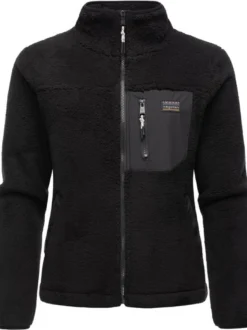 Ragwear Damen Plüschjacke - Alaris in schwarz