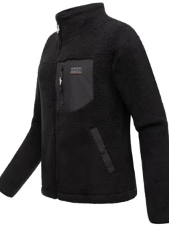 Ragwear Damen Plüschjacke - Alaris in schwarz