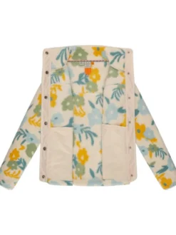 Ragwear Damen Plüschjacke - Appopis Print in beige