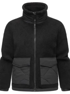 Ragwear Damen Plüschjacke - Arctika in schwarz