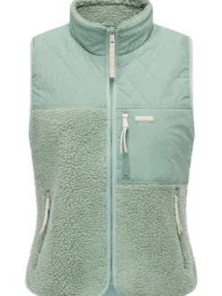 Ragwear Damen Plüschweste - Junkin Bonded in grün