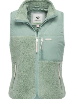 Ragwear Damen Plüschweste - Junkin Bonded in grün