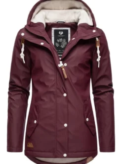 Ragwear Damen Regenjacke - Marge in bordeaux