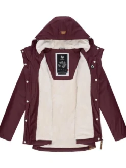 Ragwear Damen Regenjacke - Marge in bordeaux