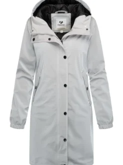 Ragwear Damen Regenmantel - Husty Rainy in hellgrau