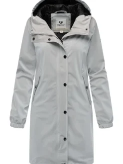 Ragwear Damen Regenmantel - Husty Rainy in hellgrau