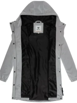 Ragwear Damen Regenmantel - Husty Rainy in hellgrau