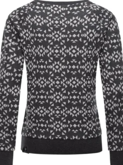Ragwear Damen Rundhalspullover - Darria Aztec in grau
