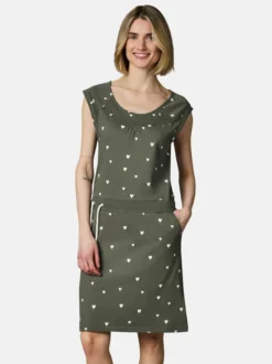 Ragwear Damen Sommerkleid - Penelope Hearts YOUMODO in oliv