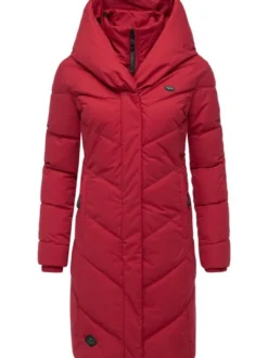 Ragwear Damen Steppmantel - Natalka in rot