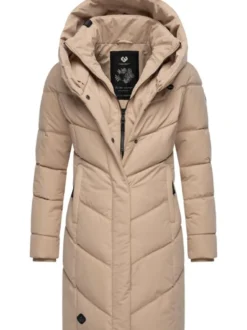 Ragwear Damen Steppmantel - Natalka in taupe