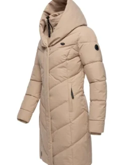 Ragwear Damen Steppmantel - Natalka in taupe