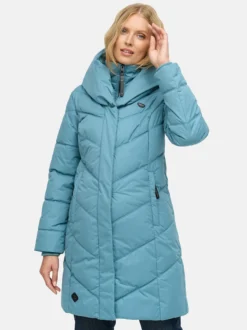 Ragwear Damen Steppmantel - Natalka in blau