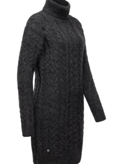 Ragwear Damen Strickkleid - Janna in grau - Länge: kurz