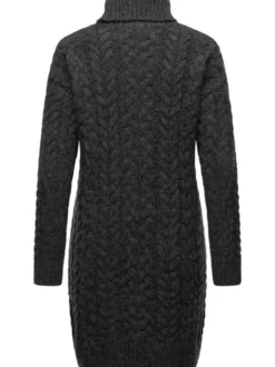 Ragwear Damen Strickkleid - Janna in grau - Länge: kurz