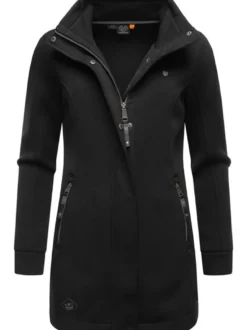 Ragwear Damen Sweatjacke - Letrice Bonded in schwarz